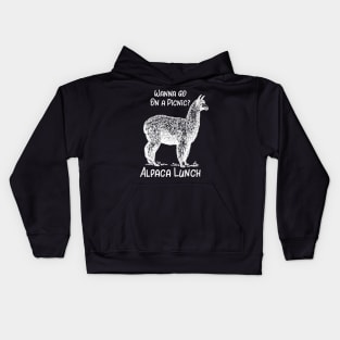 Wana Go on a Picnic Alpaca Lunch Kids Hoodie